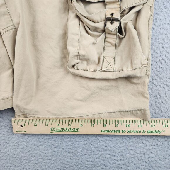 Vintage Bugle Boy Shorts Men's 38 Tan Baggy Skater Wide Leg 90s Retro Relaxed - Picture 7 of 11